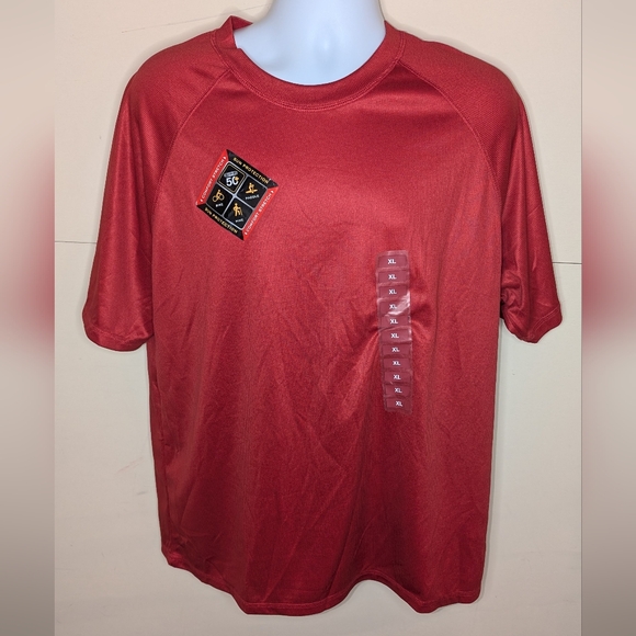 NWT Zeroxposur Athletic Tee with UPF Protection in Red - Picture 1 of 6